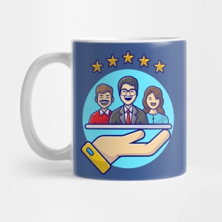 Feedback Review Cartoon Vector Icon Illustration Mug